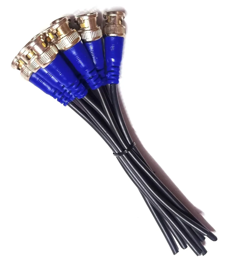BNC Connector with Copper Wire Moulded - 18CM for Surveillance CCTV Camera
